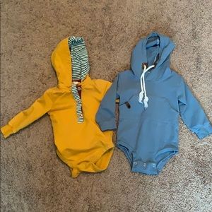 Two Hooded Boys Onesies